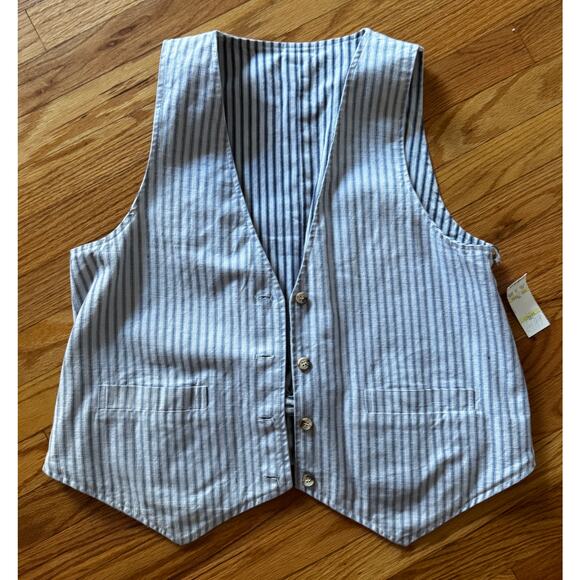 Vintage Ralph Lauren Double Prong Cinch-back buckle Vest | c. 1980s NWT - Picture 3 of 16